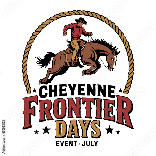 Cheyenne Frontier Days Bucking Bronco Emblem