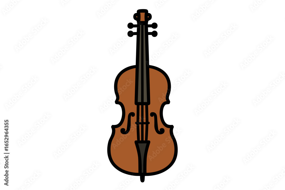Fototapeta premium Vector Illustration of a Cello Icon