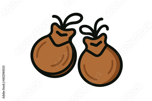 Vector Illustration of Castanets Icon