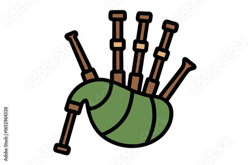 Vector Illustration of a Bagpipes Icon