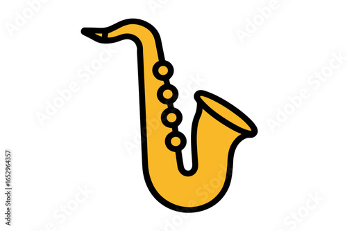 Vector Illustration of Saxophone Icon