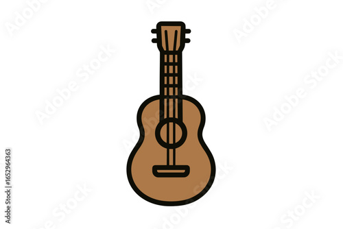 Vector Illustration of Acoustic Guitar Icon