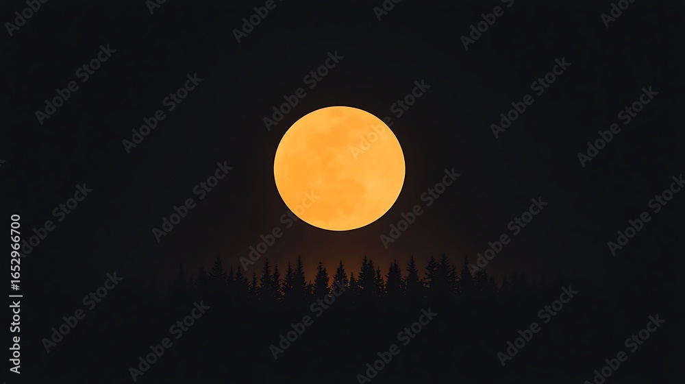 Obraz premium Abstract orange circle on black background with text