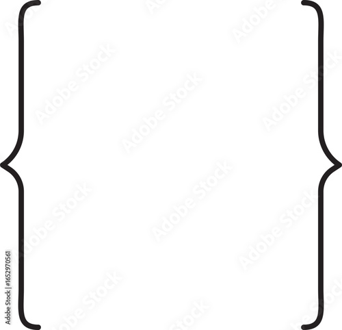Curly Brackets Vector Illustration