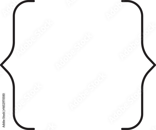 Curly Brackets Vector Illustration