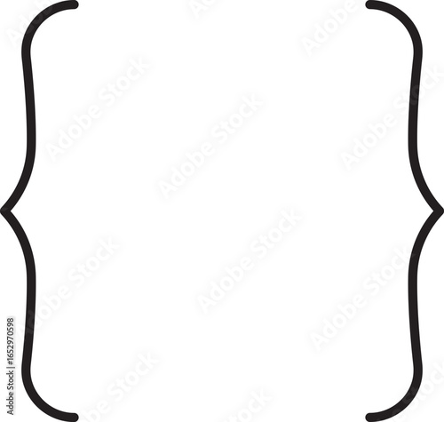 Curly Brackets Vector Illustration