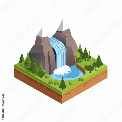 Vibrant Nature Illustration from a Serene Mountain View