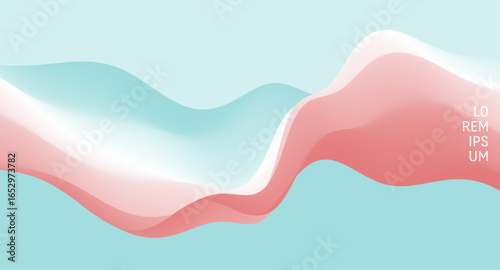 Abstract wavy background. Gradient colors. Trendy liquid design. Vector illustration for brochure, poster, cover, card, presentation, flyer or banner.