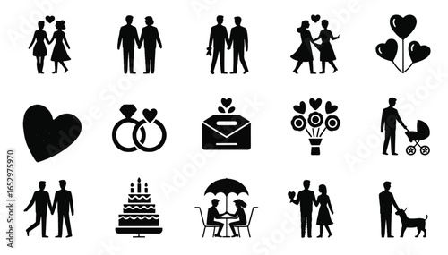 Couples Illustration – Romantic, Loving, and Everyday Relationships Vector and Design