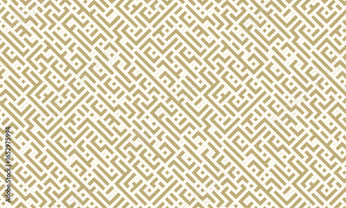 Luxury Gold Intricate Geometric Maze Seamless Pattern