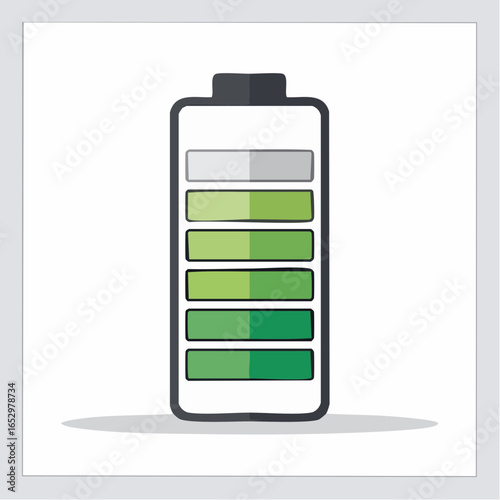 Icône minimaliste de batterie pleine en vert