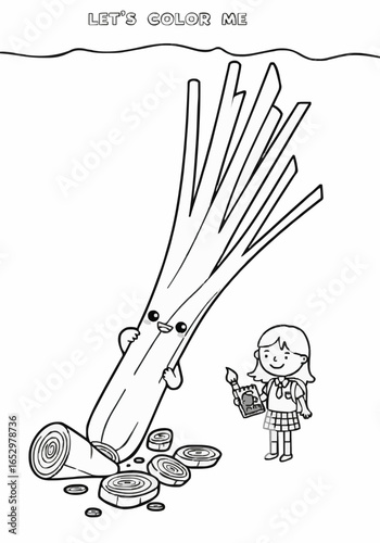 Page for drawing fresh and attractive lemongrass leaves