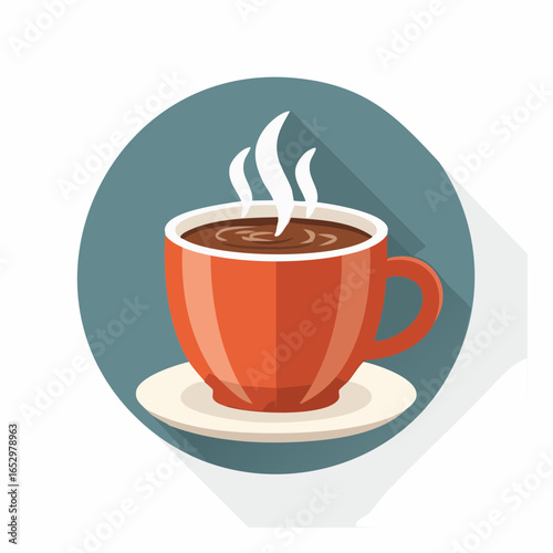 Icône flat d’une tasse de chocolat chaud