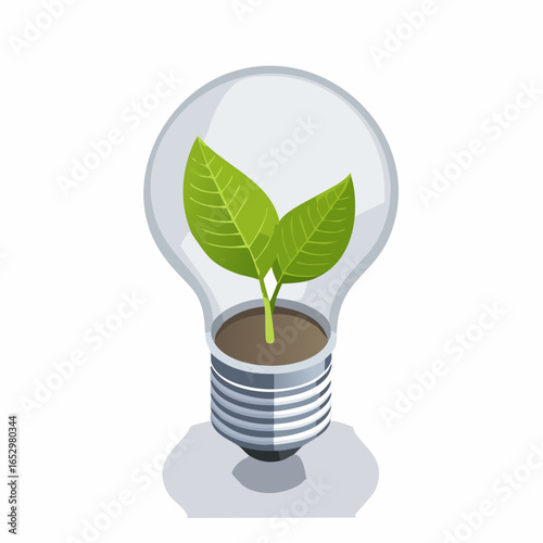 Symbole d’innovation verte et d’énergie durable