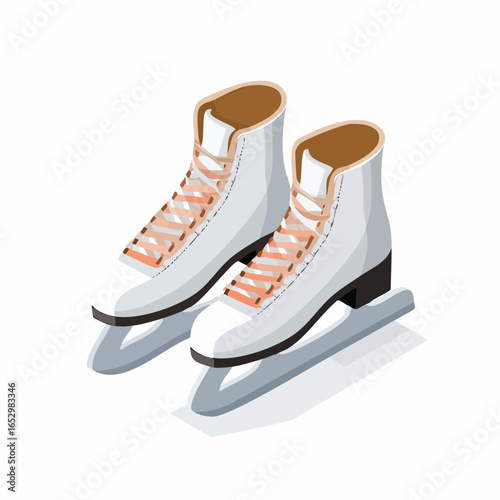 Illustration isométrique de patins à glace