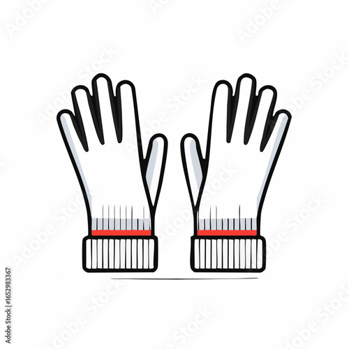 Icône minimaliste de gants d’hiver