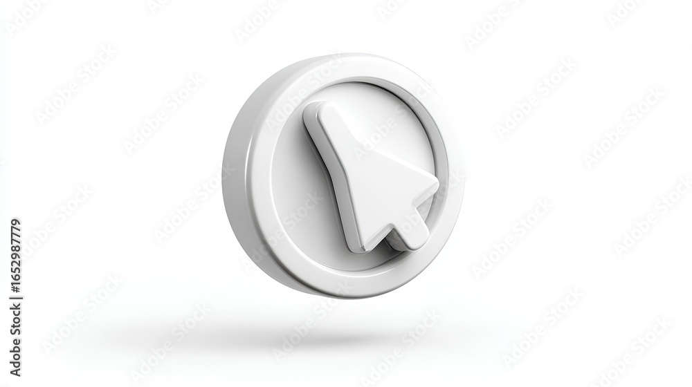 3d Click pointer cursor hand icon on white background 3d illustration Stock Illustration 3d Click pointer cursor hand icon on white background 3d illustration Stock Illustration