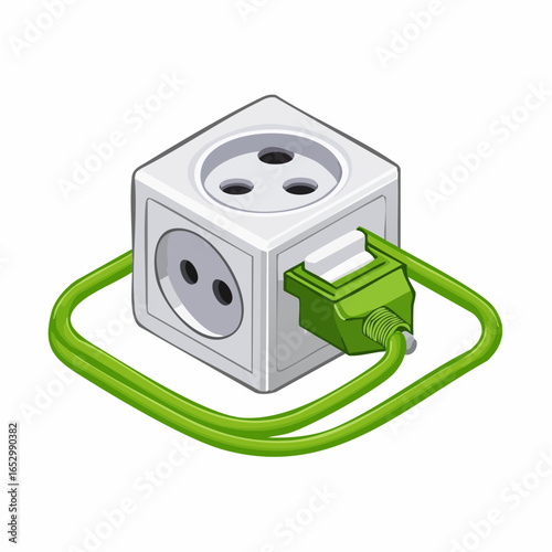 Symbole simple d’énergie connectée et durable