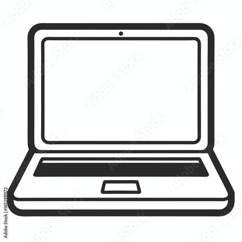 laptop isolated on white