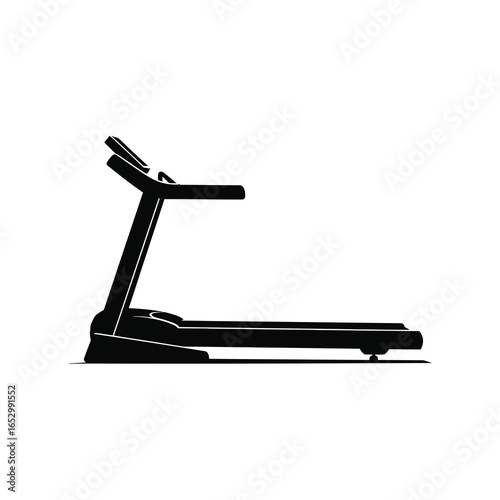 Treadmill isolated on white background, a modern exercise equipment for indoor running, cardio workout, and fitness training for a healthy lifestyle