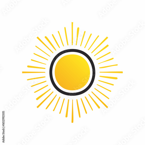 Illustration simple de soleil stylisé