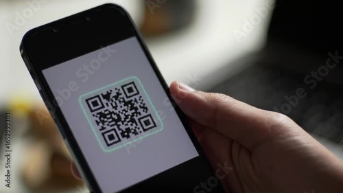 QR Code Scan Macro 4K at 60fps
