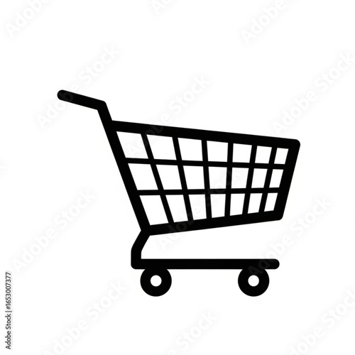 Shopping cart icon isolated on white background