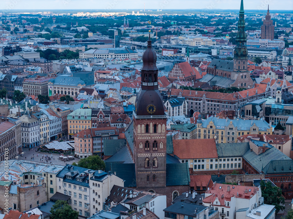 Obraz premium Riga, Latvia. 2.08.2025.Architecture of old town in Riga