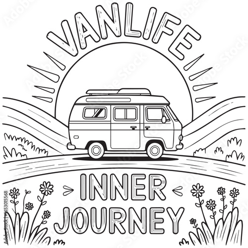 Vanlife Adventure – Inner Journey Road Trip Illustration
