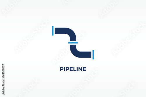 PIPELINE vector, icon or logo sign isolated symbol illustration
