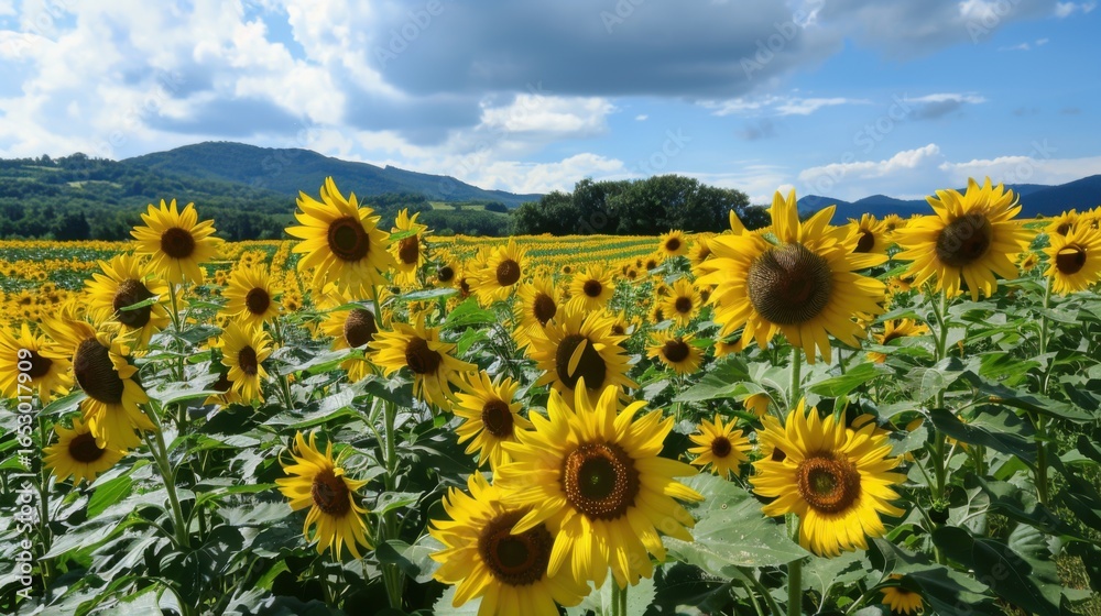 Obraz premium Sunflowers in Summer: Bright Blooms Under the Sun