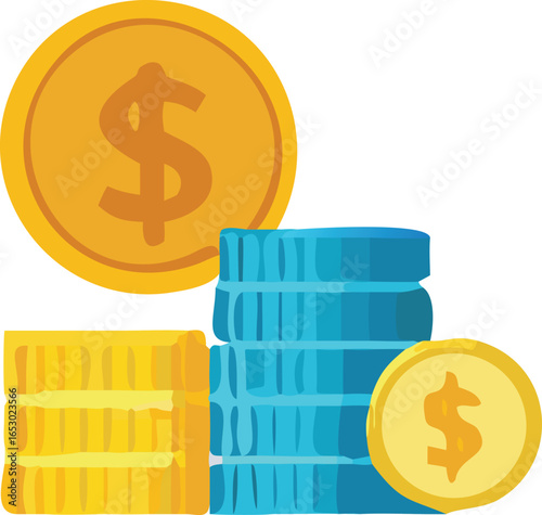 dollar and euro coins