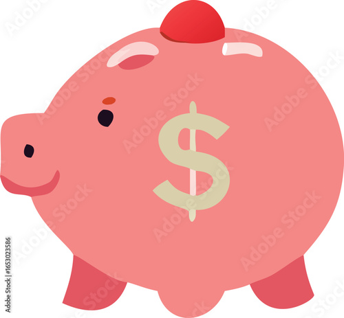 piggy bank with dollar sign