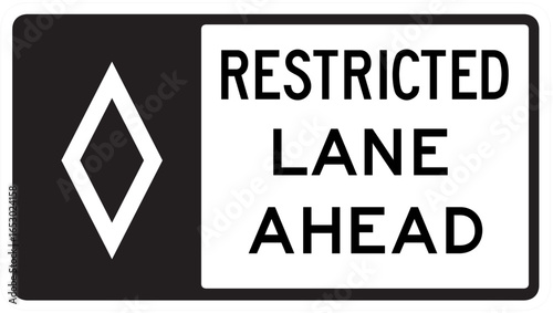 restricted lane ahead