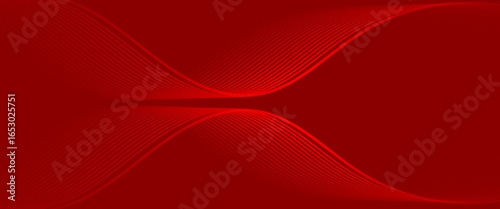 Abstract red vector background with elegant curved wave lines and smooth gradient effect, perfect for modern design, posters, banners, and digital presentations.