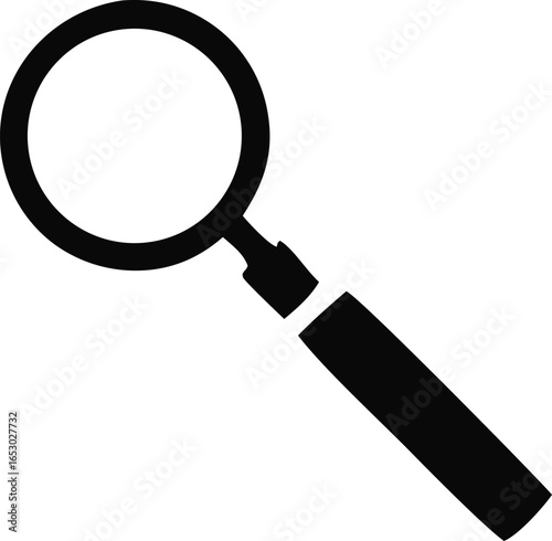 magnifying glass on white background