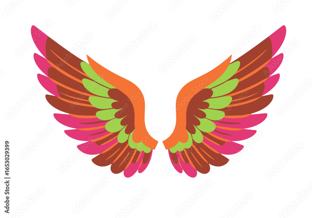 Obraz premium Cybersigilism Angel Wing Vector Design