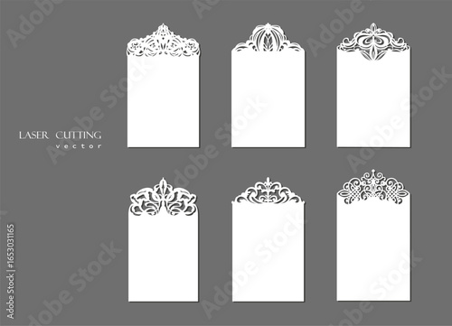 Wedding Ornamental Invite - Laser Cut File - Cutting - Vector 