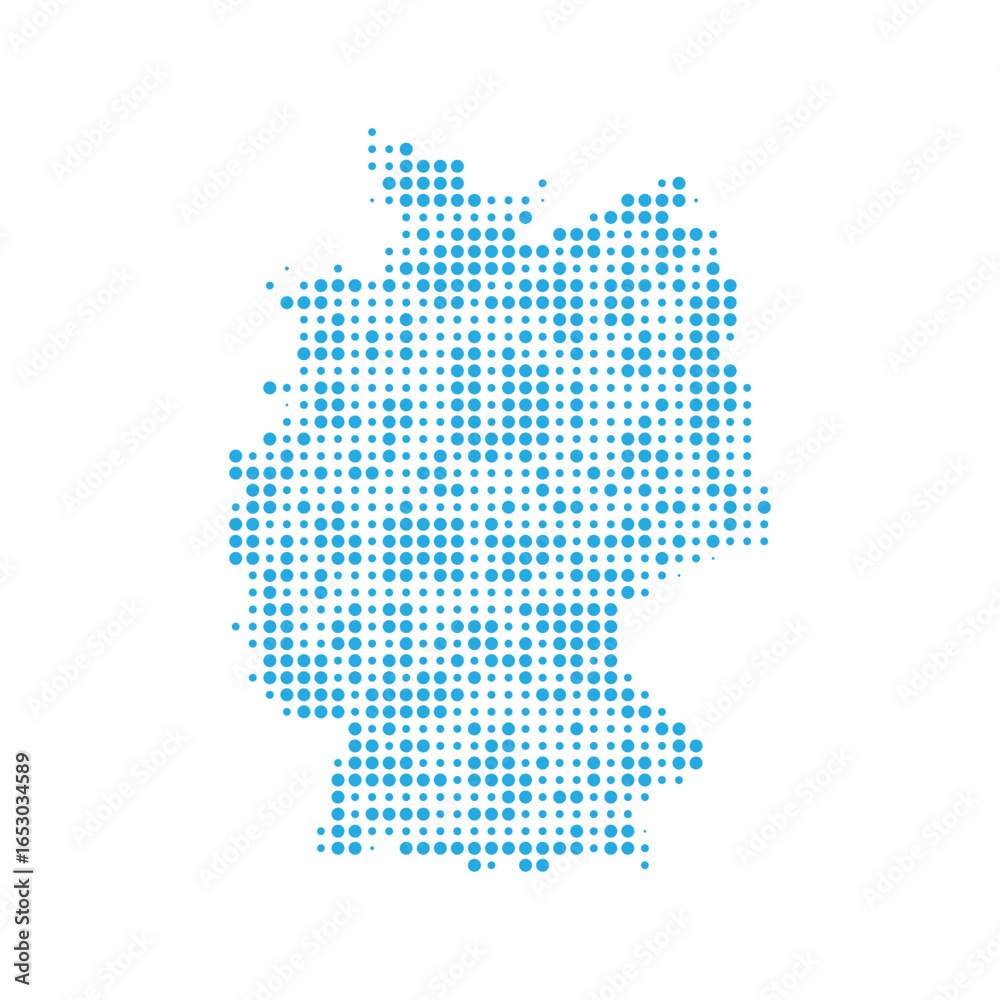 Fototapeta premium Germany map dotted blue vector.