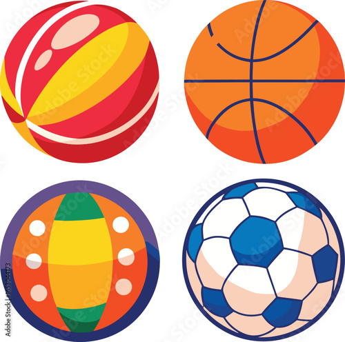 set of basketball balls