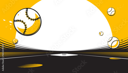Baseball background design. Sports concept
