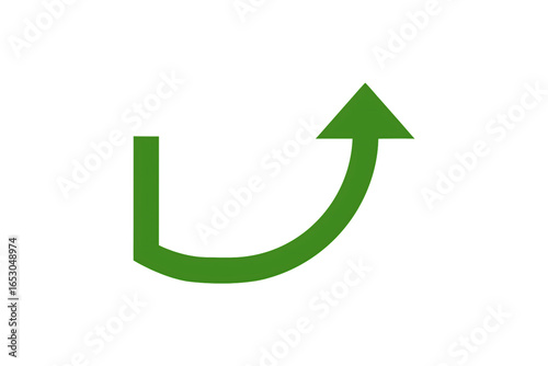 Green curved arrow graphic isolated on a transparent background Free Download Green curved arrow graphic isolated on a transparent background - GFXLoad