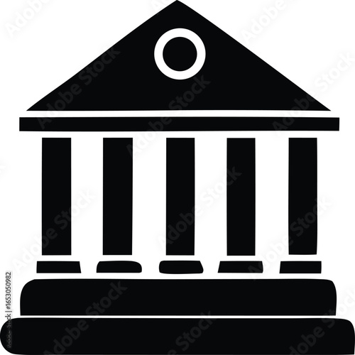greek column isolated on white background