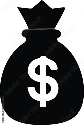 black bag with dollar