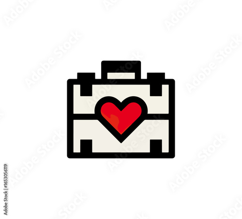 Free Download Heart in a box flat design graphic - GFXLoad