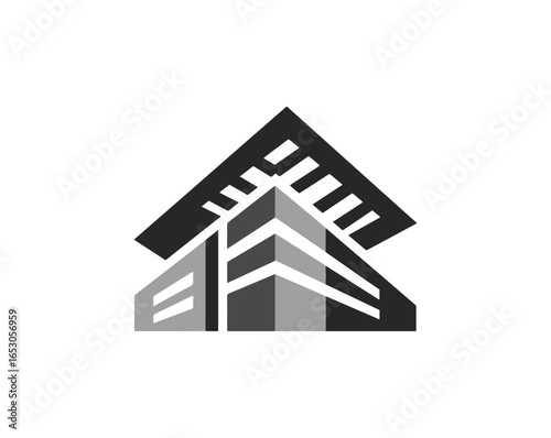Modern architectural structure graphic image