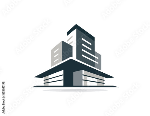 Modern multistory building illustration