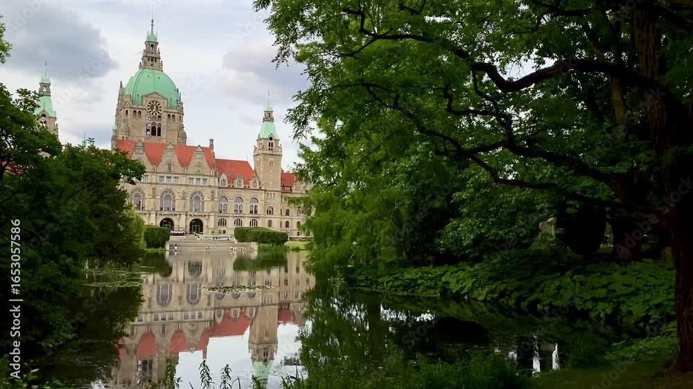 New Town Hall or Neues Rathaus in Hannover, Germany. New Town Hall or Neues Rathaus in Hannover, Germany.