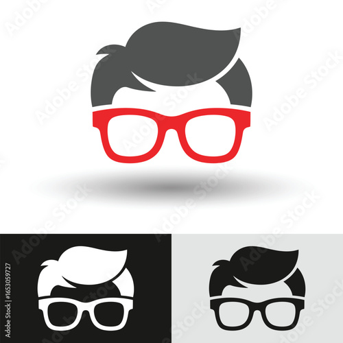 Geek Glasses Fashion Logo