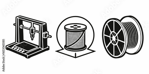 3d printing equipment icons